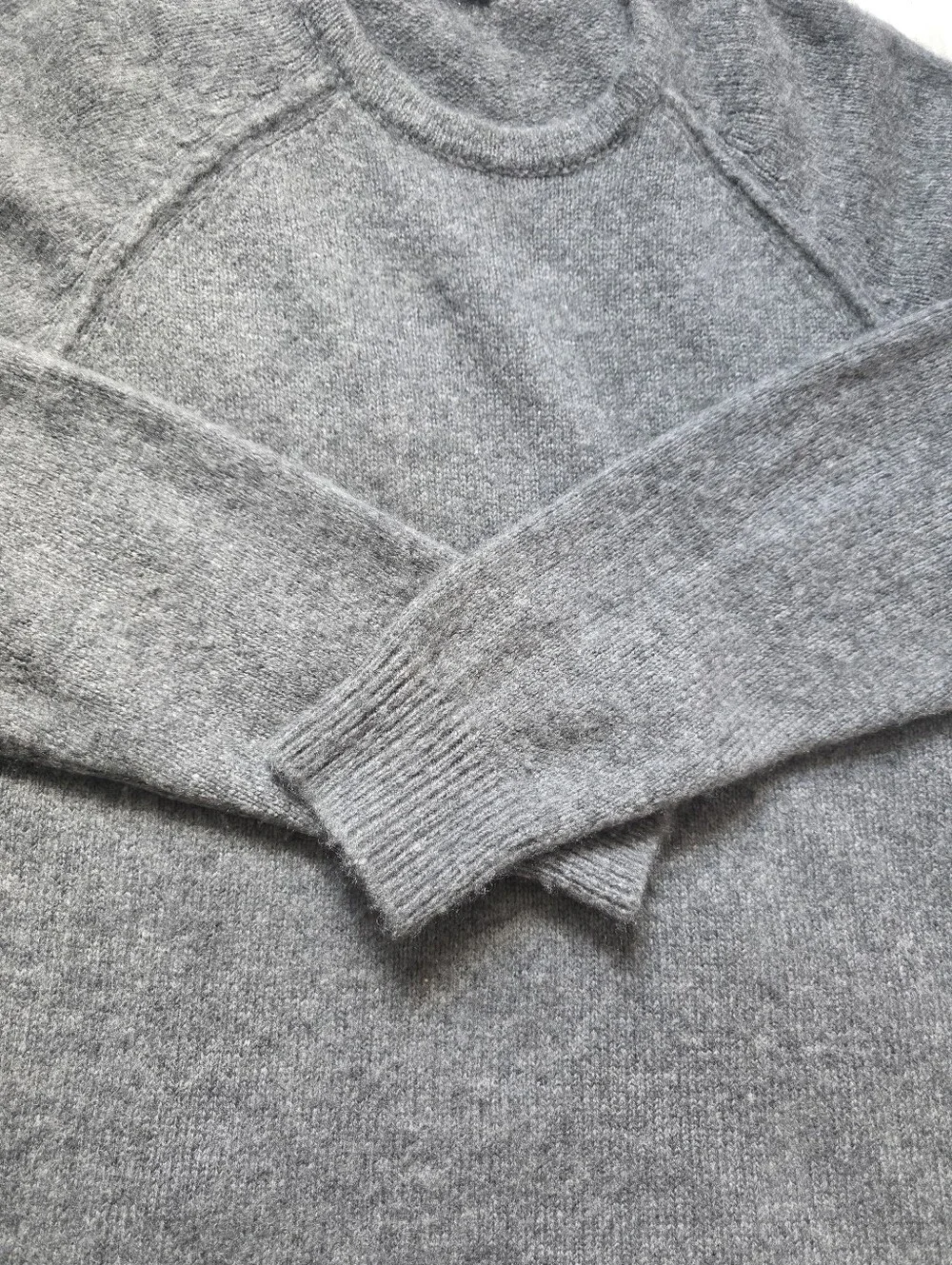 James Perse Gray Crewneck Sweater - Soft Heather Charcoal Size 2